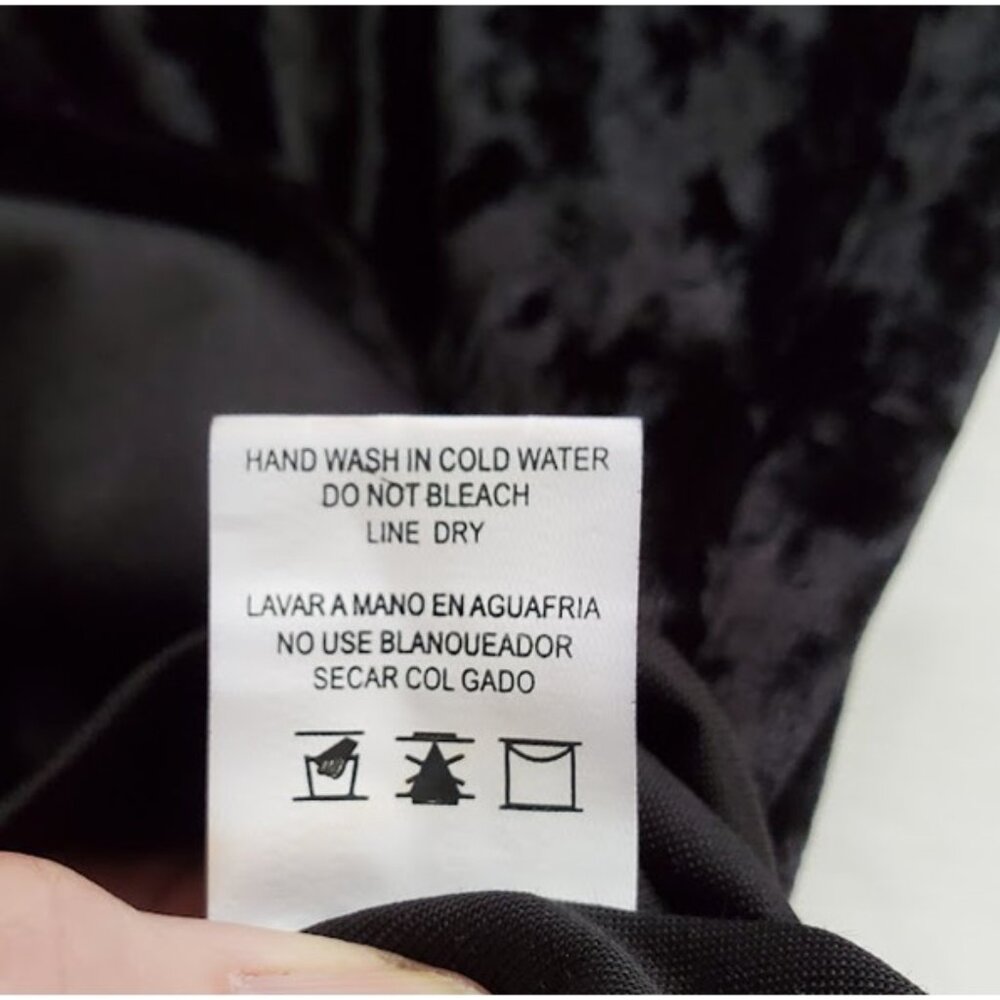 Bawdy Velvet Midi Dress Size L Black Slip Dress Cocktail Evening Party Lined - Picture 10 of 10